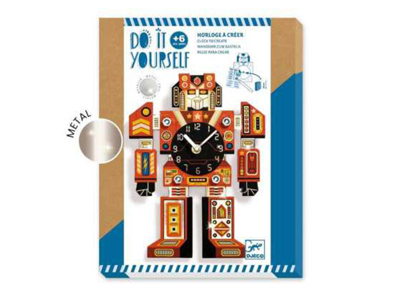 achat Coffret DIY Horloge Robot à créer - 6 ans - Djeco
