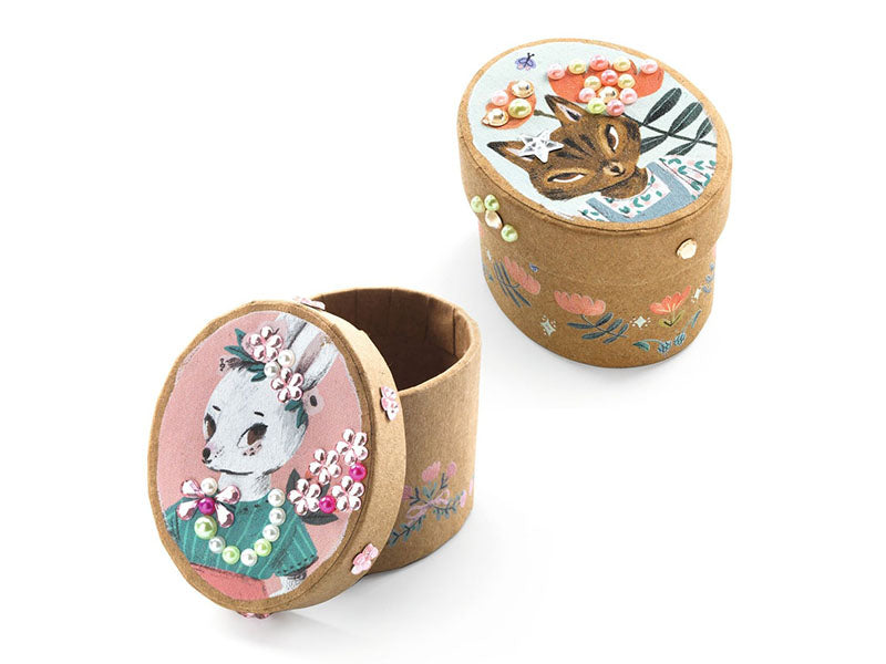 achat Coffret DIY 5 Mini boîtes adorables à décorer - 6 ans - Djeco