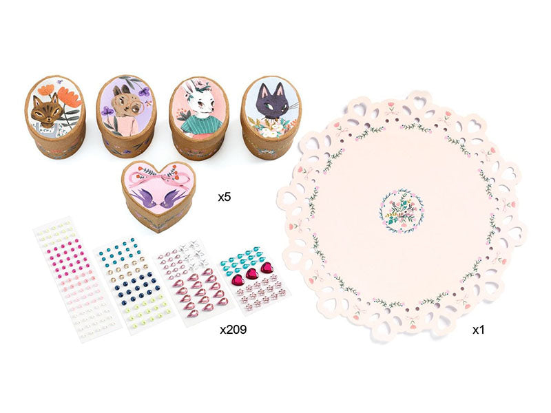 achat Coffret DIY 5 Mini boîtes adorables à décorer - 6 ans - Djeco