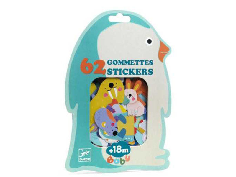 Achat 62 Gommettes Stickers Bébé - Animaux de la banquise - Djeco