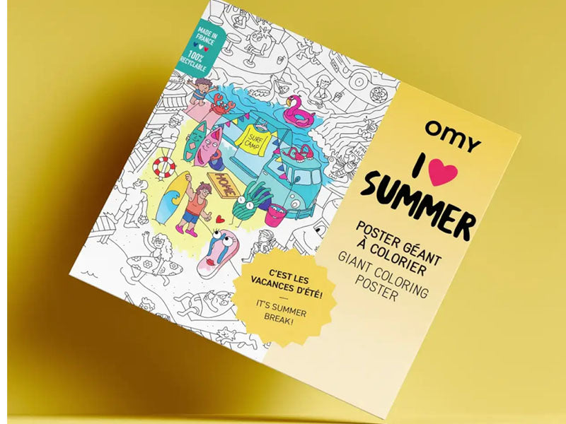 achat Poster géant à colorier I LOVE Summer - OMY
