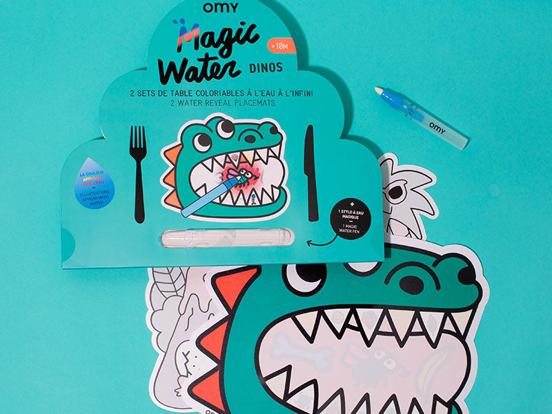 achat Kit Magic Water Dinos set de table - 18 mois - OMY