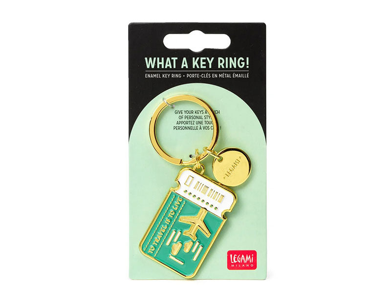 Achat Porte-clés Carte d'embarquement émail - What a Key Ring - Legami