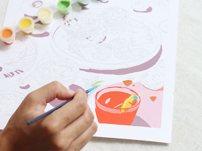 achat PETIT DÉFAUT : PETIT PRIX !  Coffret peinture au numéro - Petit Pinceau - Summer Dreams