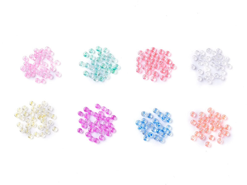 Achat Boite de perles 8 couleurs acidulées transparentes