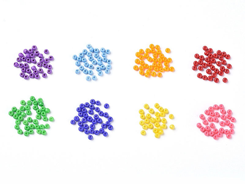 achat Boite de perles 8 couleurs flashy opaques