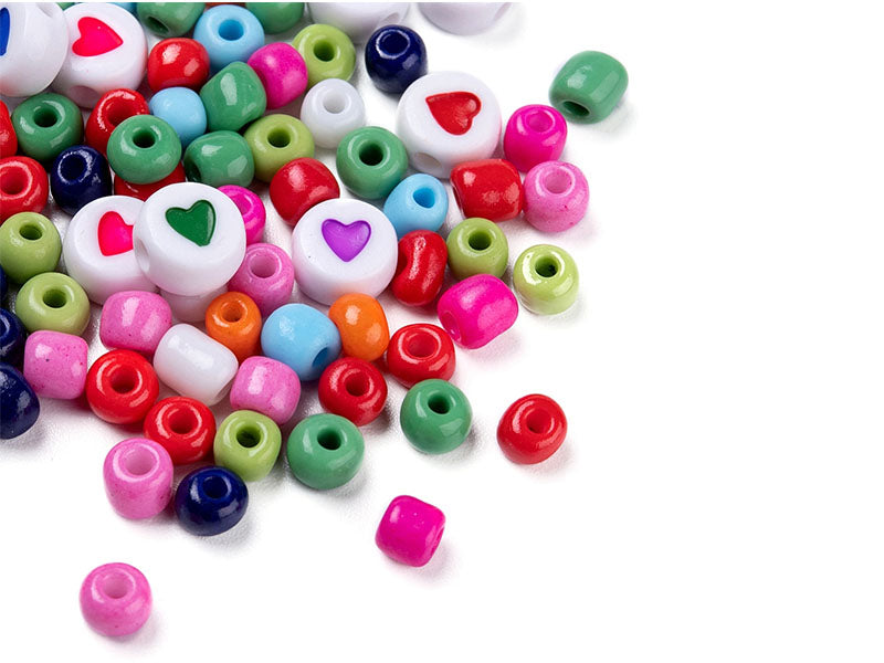 achat Boite de grosses perles 10 couleurs opaques