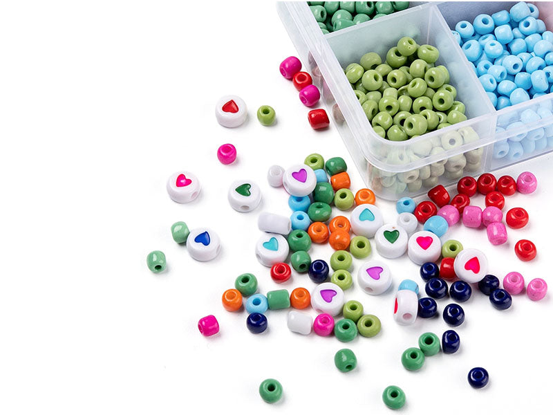 achat Boite de grosses perles 10 couleurs opaques