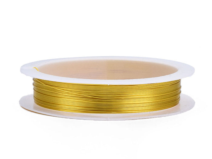 Achat Bobine de 10 m de fil cuivre doré - 0,4 mm - Doré foncé
