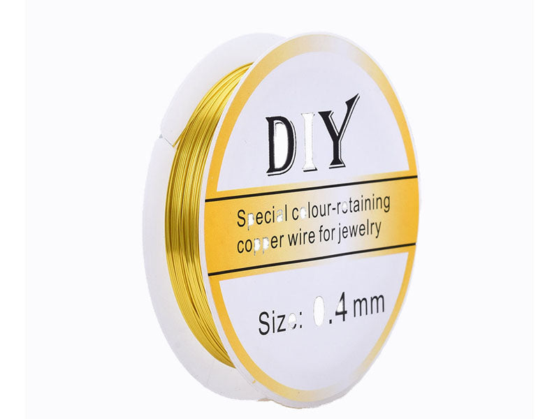 achat Bobine de 10 m de fil cuivre doré - 0,4 mm - Doré foncé