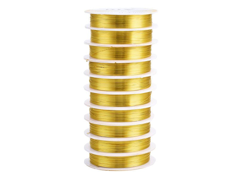 achat Bobine de 5 m de fil cuivre doré - 0,6 mm - Doré foncé