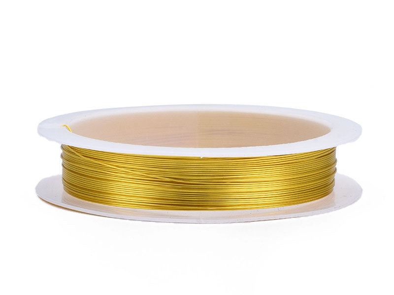 Achat Bobine de 5 m de fil cuivre doré - 0,6 mm - Doré foncé