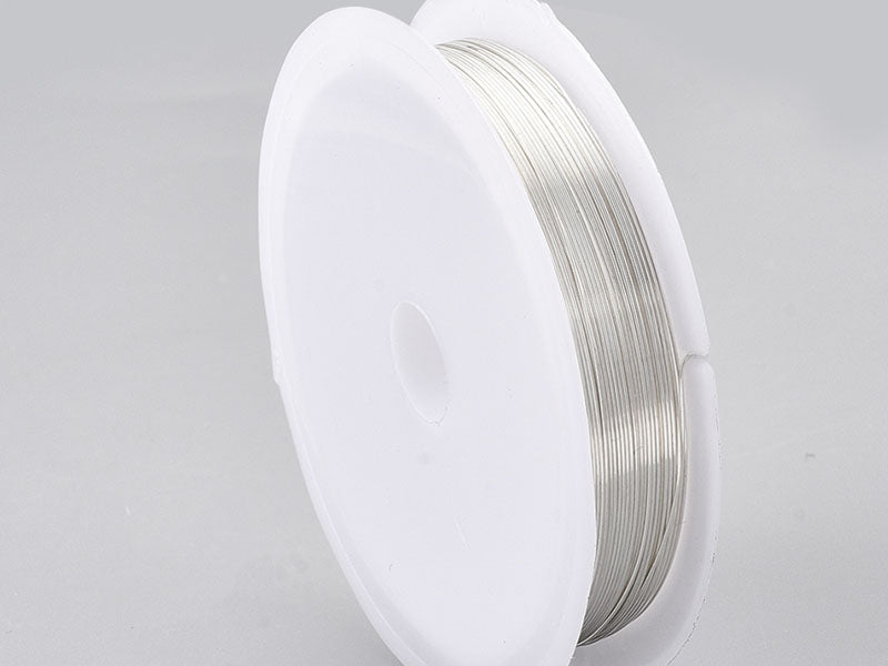 achat Bobine de 25 m de fil cuivre argenté - 0,6 mm