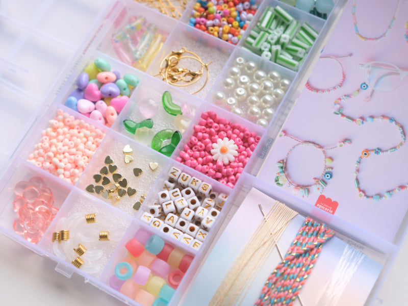 Achat Maxi boîte Bubble Tea - 20 compartiments perles & apprêts pour création de bijoux