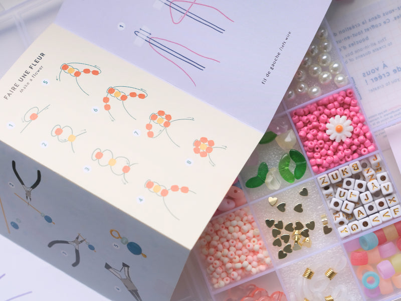 achat Maxi boîte Bubble Tea - 20 compartiments perles & apprêts pour création de bijoux