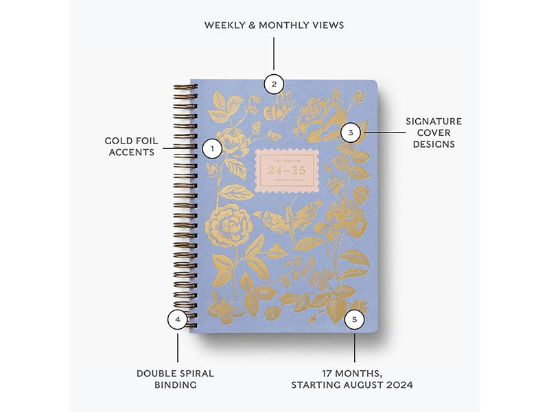 achat Agenda à spirale English Roses 2024-2025 - Rifle Paper