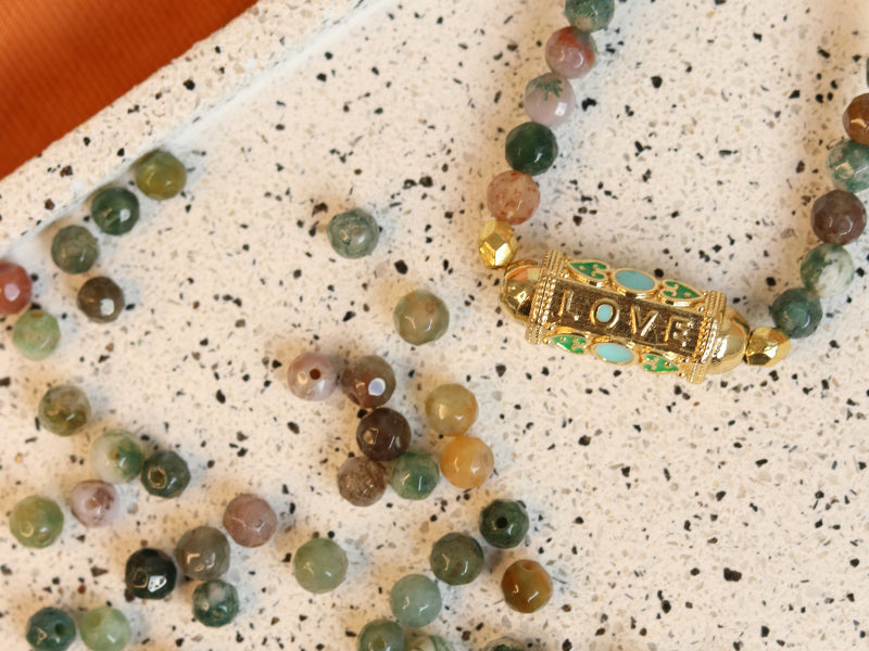 achat Kit DIY Bijouterie - Mon collier en pierres naturelles d'Agate Indienne