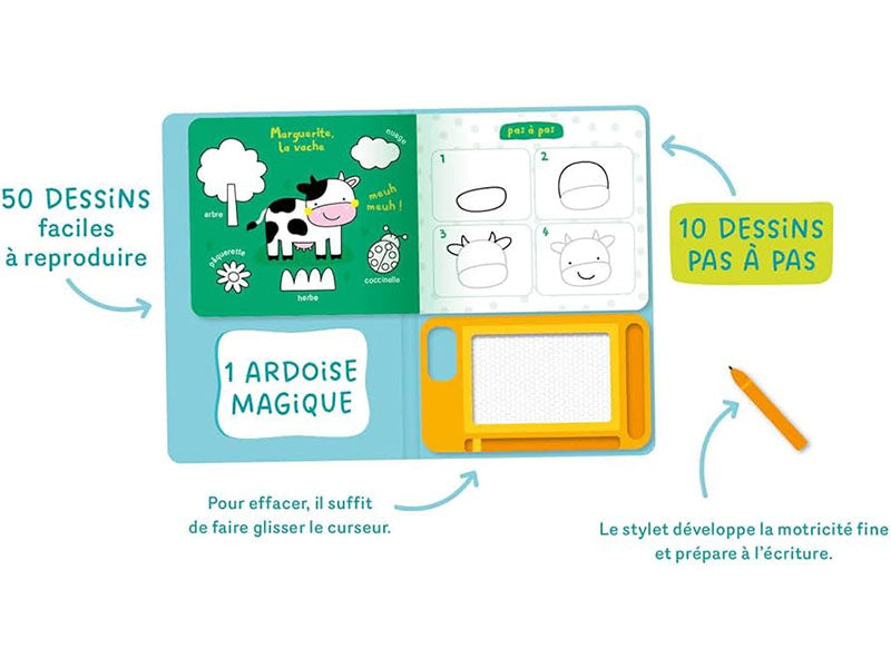 achat Mon ardoise magique Les animaux pour Dessiner pas à pas