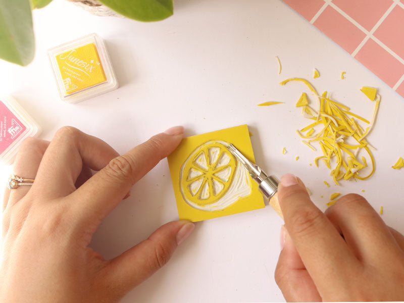 achat Kit DIY Home Déco - Mes tampons en linogravure sur torchon