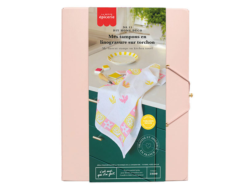 Achat Kit DIY Home Déco - Mes tampons en linogravure sur torchon