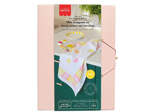 Achat Kit DIY Home Déco - Mes tampons en linogravure sur torchon