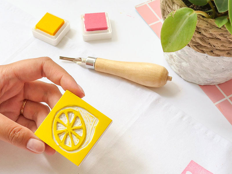 achat Kit DIY Home Déco - Mes tampons en linogravure sur torchon