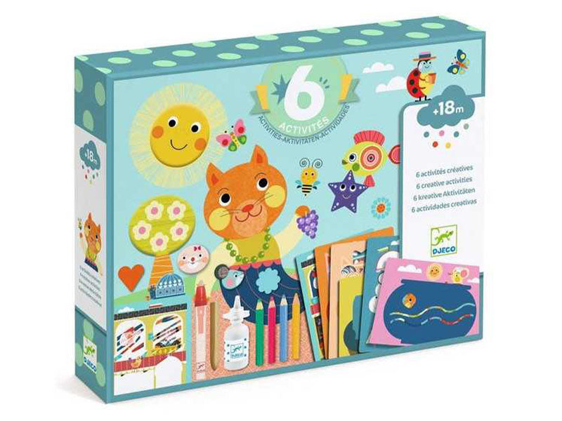 Achat 6 Activités créatives Le chat et ses amis - 18 mois - Djeco