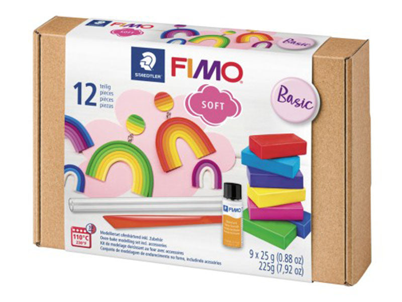 Achat Coffret 7 pâtes FIMO SOFT + vernis + accessoires