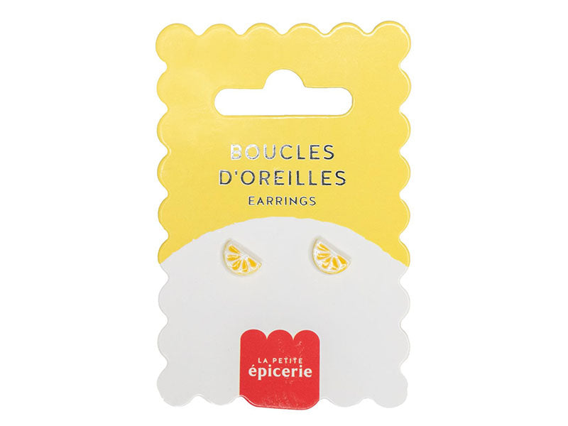 Achat Boucles d'oreilles en porcelaine - Citron