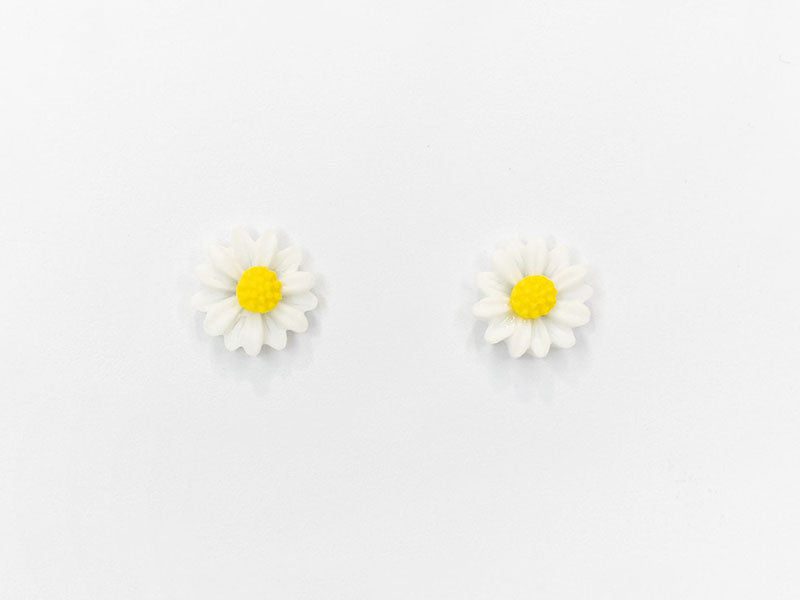 achat Boucles d'oreilles en porcelaine - Pâquerette