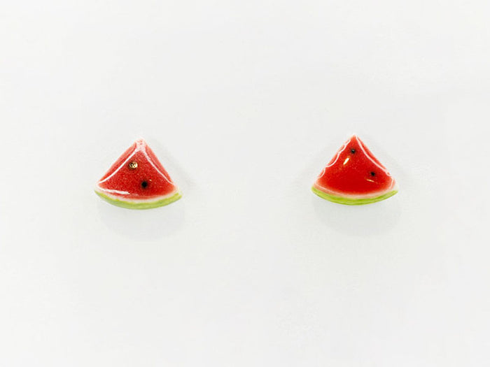 Achat Boucles d'oreilles en porcelaine - Pastèque