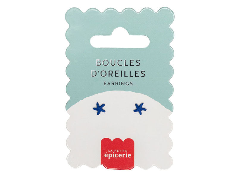 Achat Boucles d'oreilles en porcelaine - Étoile de mer