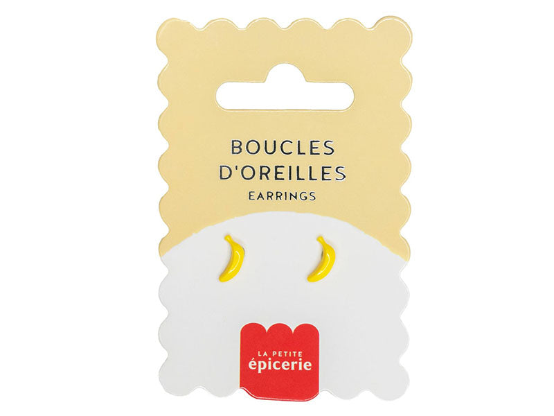Achat Boucles d'oreilles en porcelaine Banane - La Petite Epicerie