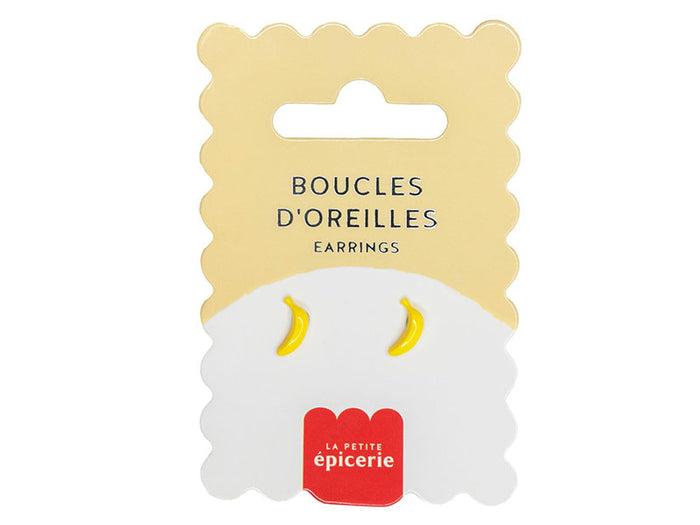 Achat Boucles d'oreilles en porcelaine Banane - La Petite Epicerie