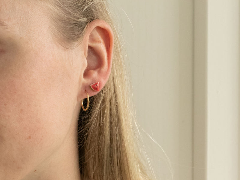 achat Boucles d'oreilles en porcelaine - Pastèque
