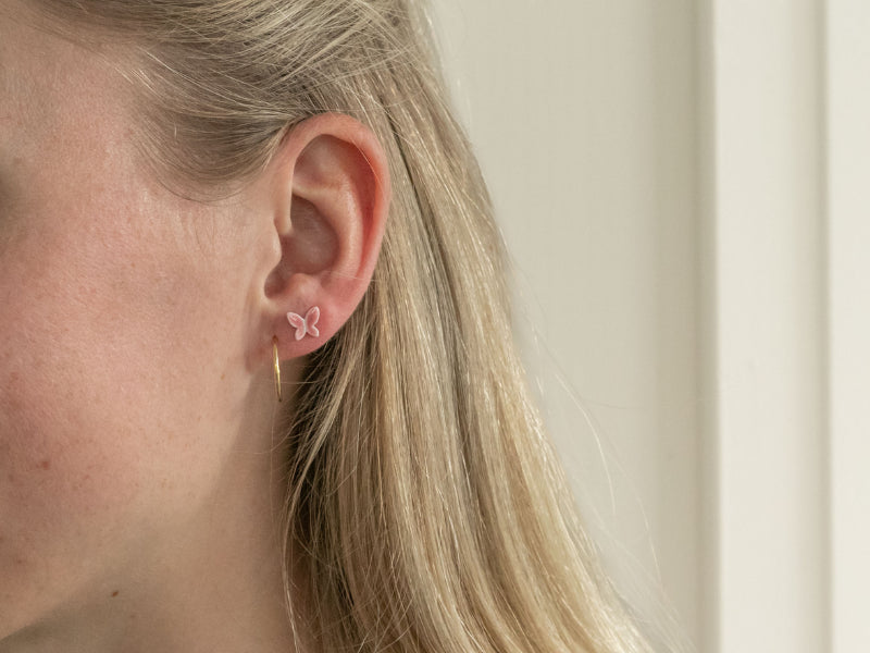 achat Boucles d'oreilles en porcelaine Papillon - La Petite Epicerie