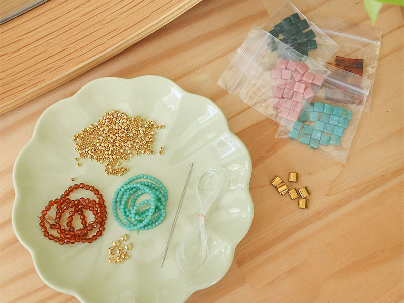 Achat Kit DIY Bijouterie - Mon set de bracelets perlés - Doré