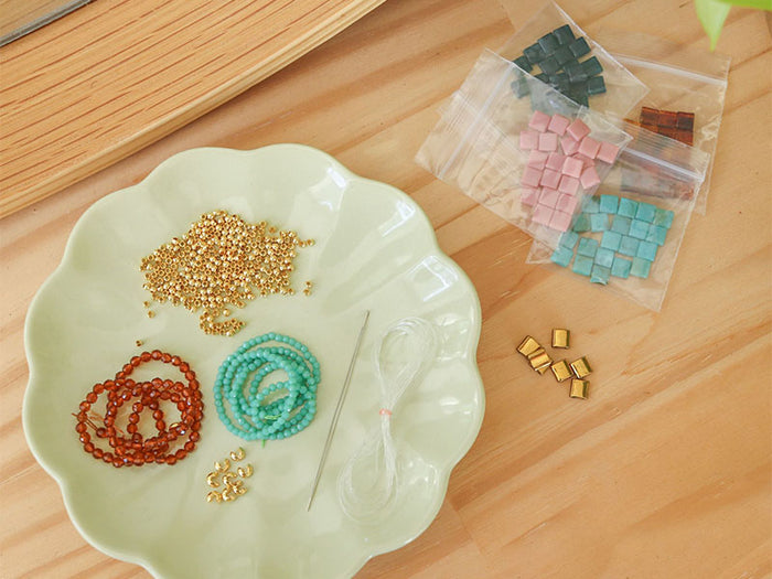 Achat Kit DIY Bijouterie - Mon set de bracelets perlés - Doré