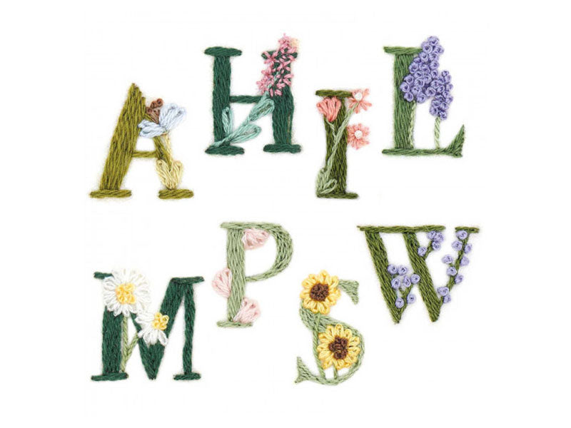 achat KIT DE BRODERIE ALPHABET FLORAL COLORFUL- RICO DESIGN