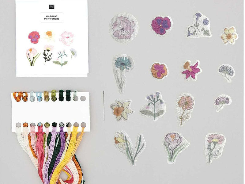 Achat KIT DE BRODERIE FLEURS DE PRINTEMPS - RICO DESIGN