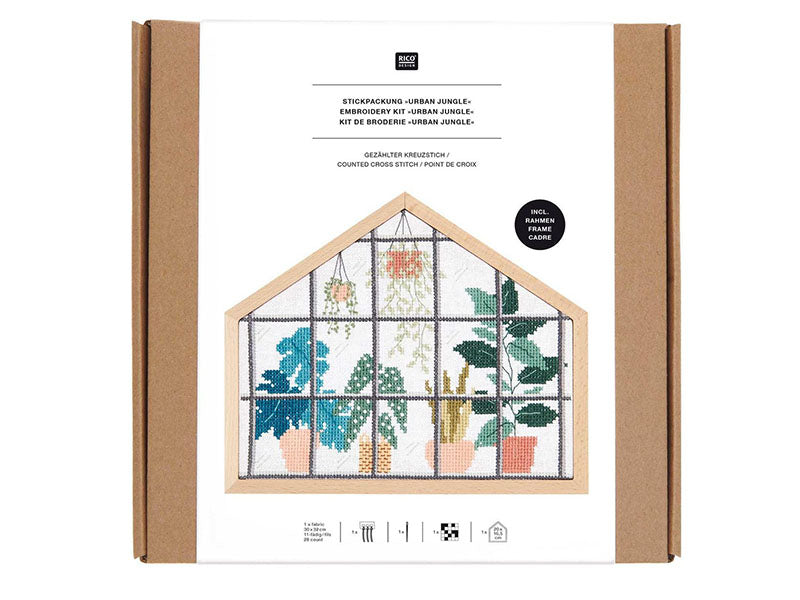 Achat KIT DE BRODERIE POINT DE CROIX URBAN JUNGLE - RICO DESIGN