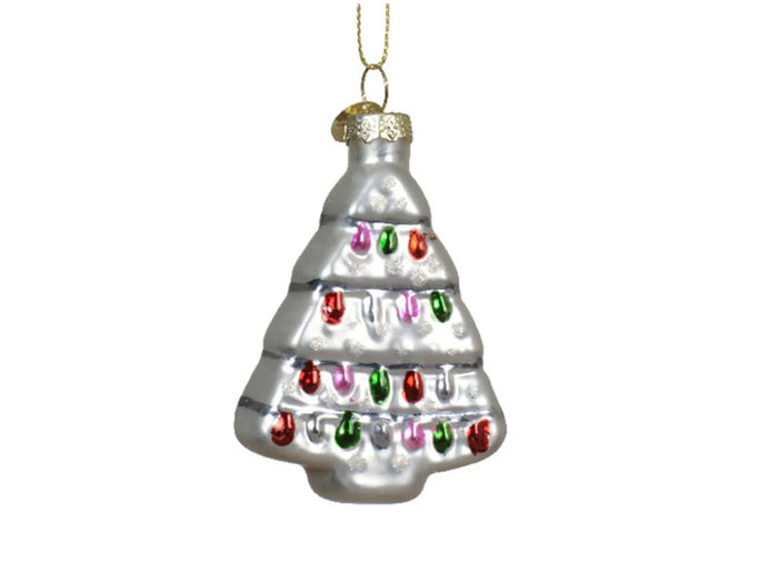 Achat Suspension de Noël en verre - Sapin blanc