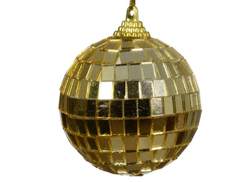 Achat Boule de Noël - Boule à facettes miroir - Doré - 6 cm