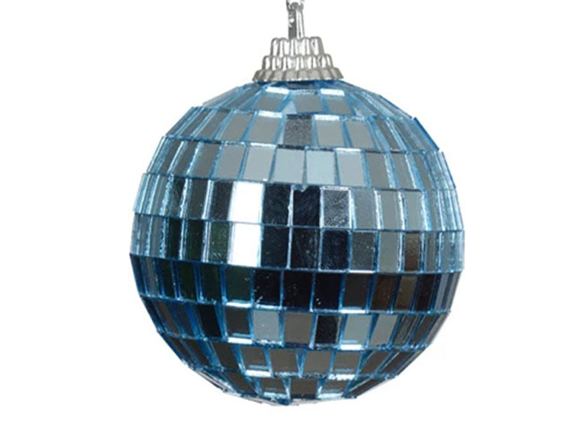 Achat Boule de Noël effet boule à facettes - Bleue - 6 cm