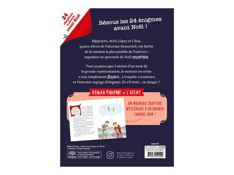 Roman énigme de l'Avent Disparition, énigmes et boules de Noël - Auzou