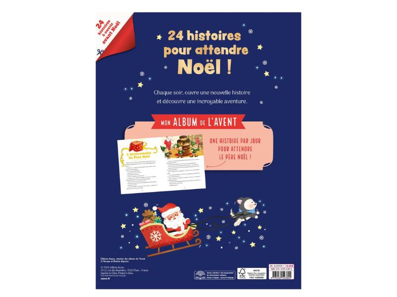 Livre Album de l'Avent Mes 24 histoires de Noël - Auzou