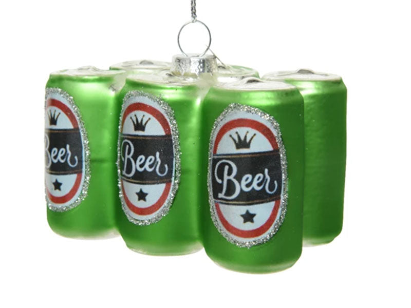 Achat Suspension de Noël en verre Pack de bières