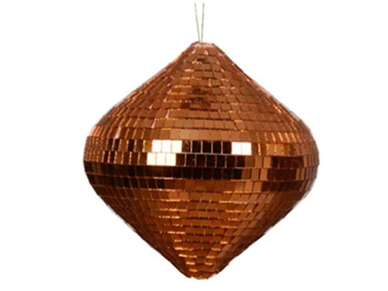 Achat Suspension de Noël losange à facettes - Orange 13 cm