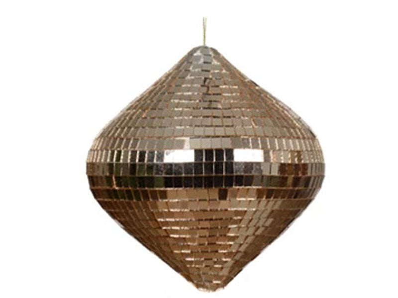 Achat Suspension de Noël losange à facettes - Rose pâle 13 cm