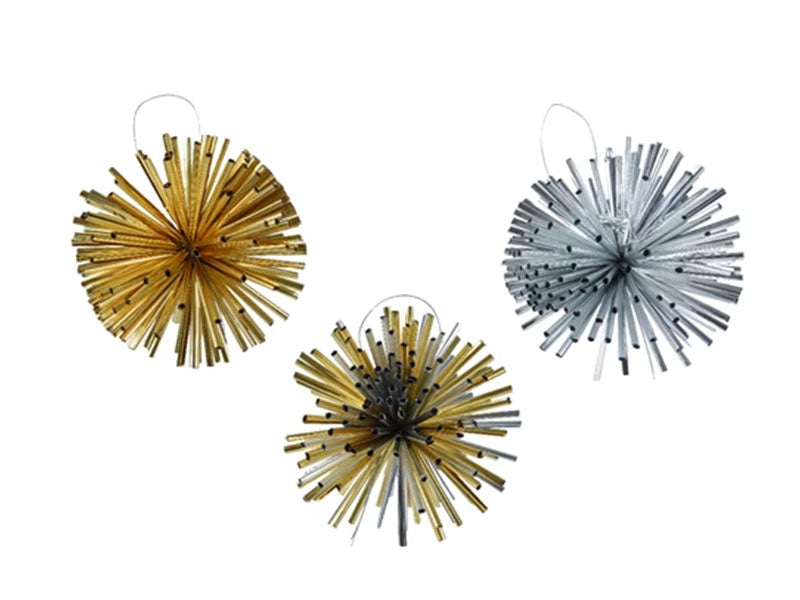 Achat Suspension de Noël Ornement scintillant - Doré et argenté